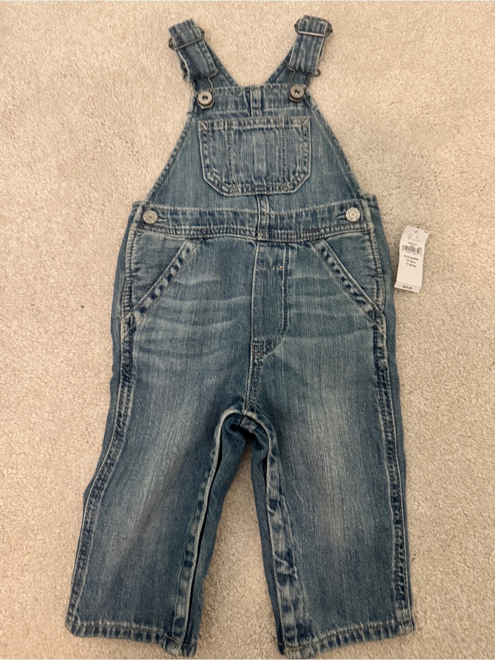 NWT Baby GAP Denim Overalls Size 6-12 mos